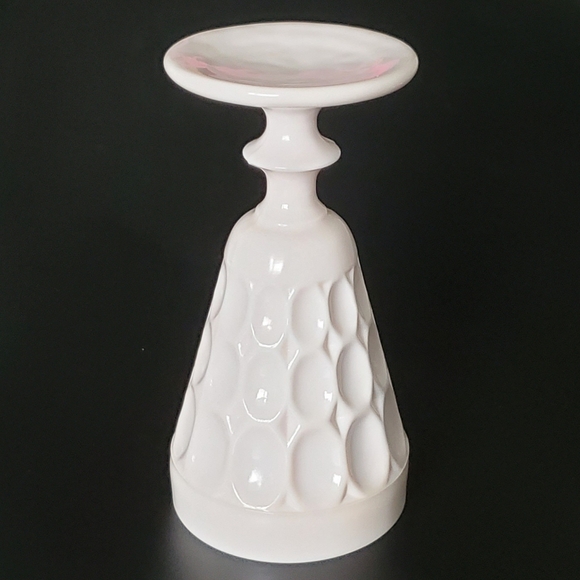 1950s (1) "Shell Pink Milk Glass" 6 3/8" Water Goblet by Jeannette - Picture 4 of 9